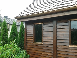 Budowa domku drewnianego (drewutnia)